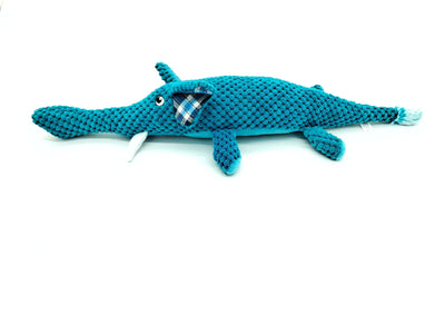 The Wooly Mammoth XL teal plush toy with a cute design, perfect for cuddling and play for dogs of all sizes.
