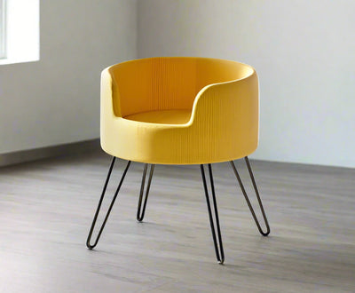 Modern yellow velvet elevated pet bed sofa with comfortable cushioning and sturdy metal frame.
